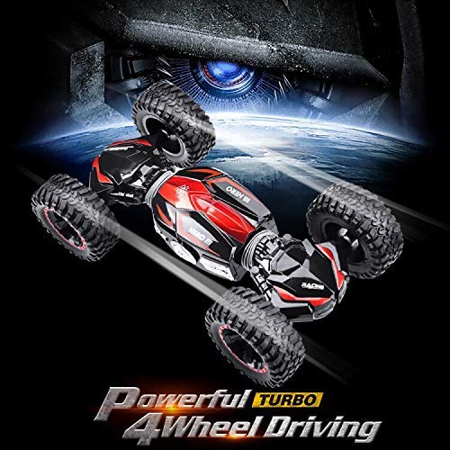 RC Car Off-Road Remote Control Car Monster Truck 4WD Dual Motors Electric Vehicles Rock Crawler 2.4Ghz RC Truck (Red)