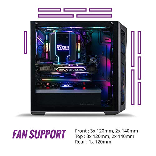 GABINETE MASTERBOX MB511 MID TOWER com 3 FANS de LED ARGB PRETO - MCB-B511D-KGNN-RGA, Cooler Master