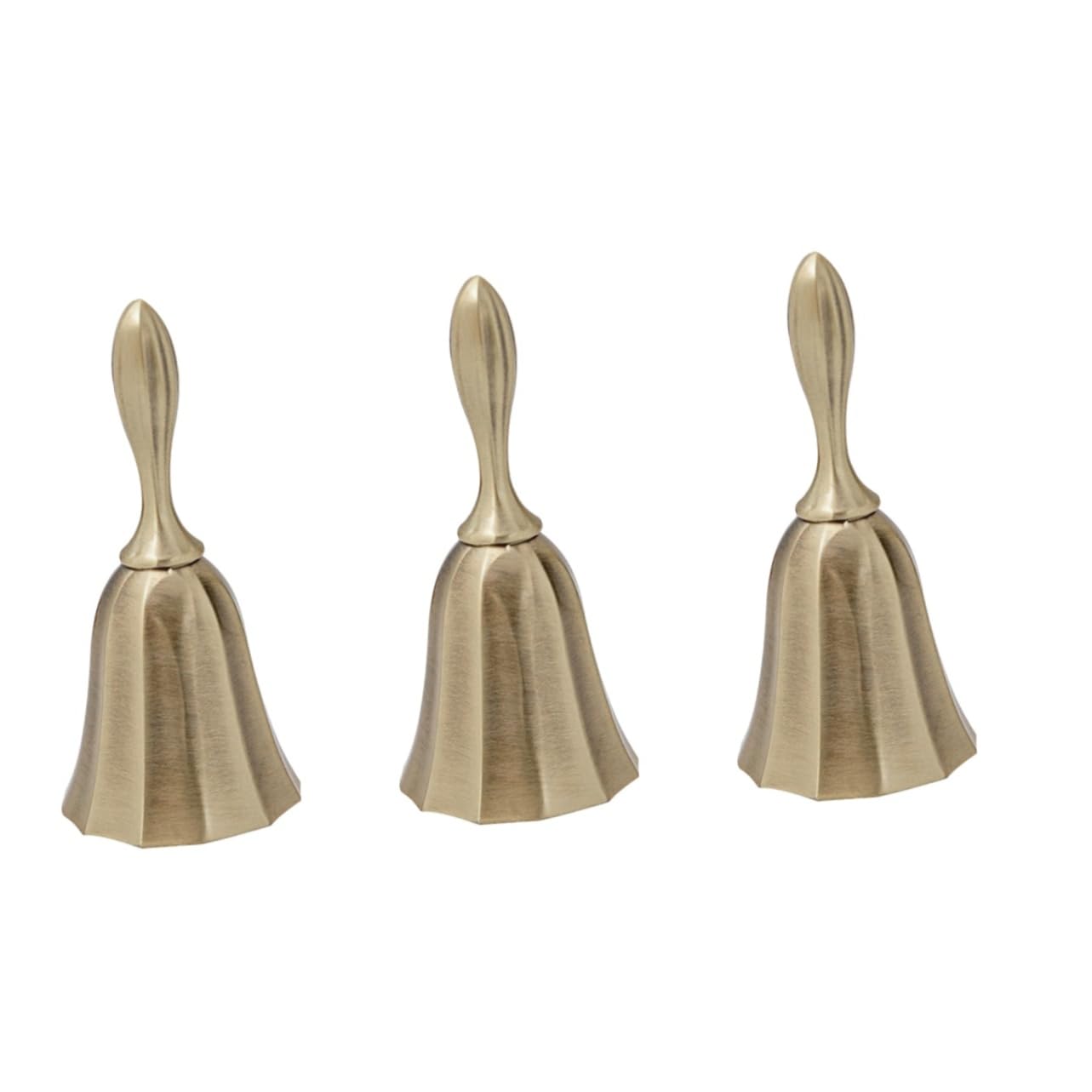 3piezas Campana De Servicio De Mano Para Restaurante Campana De Llamada Decorativa Antiguo Para Oficina Cocina y Recepción