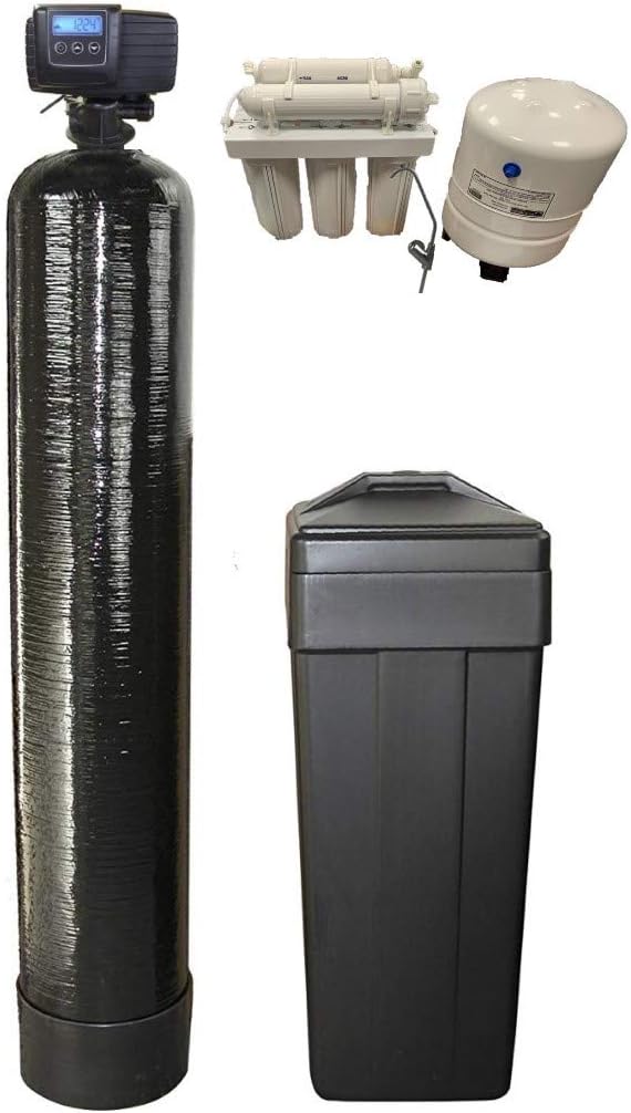 Fleck 5600 SXT Metered Softener 48,000 Grain and Reverse Osmosis System (48,000 Grain 1 Inch Bypass)