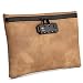 Smell Proof Bags and Container With Lock - Carbon Lined Odor Proof Pouch with Combo Lock - Discreet Locking Travel Bag - Case for Medication, Herbs, Spice, Perfume, Incense - PU Leather, Tan