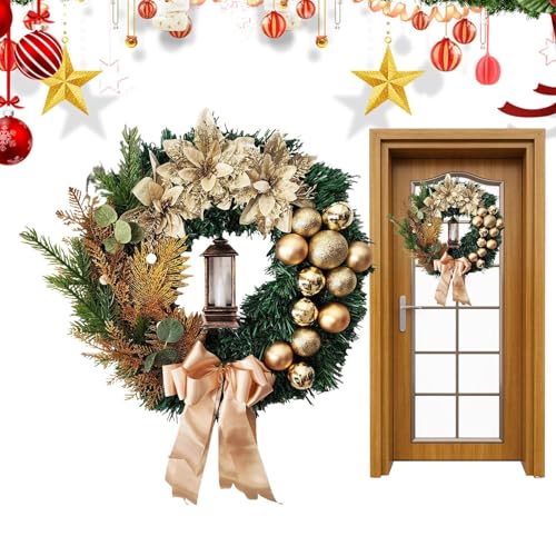 Couronne de Noël pour maison YRYRYW lueur festive et chaleureuse