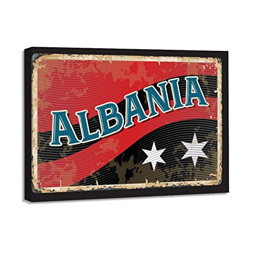 Drapeau Albanie toile murale pour embellir votre cuisine et salon