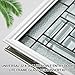 Pushglossy Entry Door Glass Insert White Exterior Front Door Window Inserts Replacement Kit for Home Improvement(22 x 36,Saratoga)