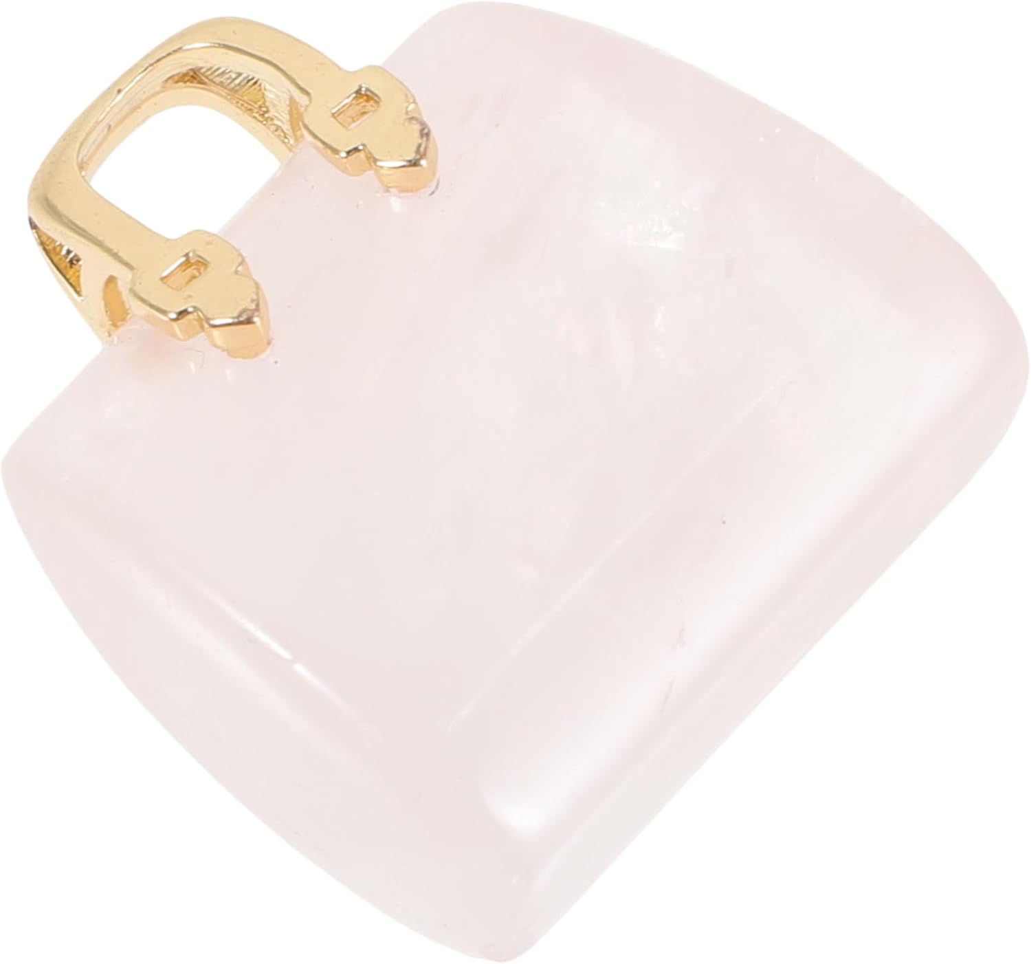 ERINGOGO Miniature Pink Crystal Handbag Figurine Natural Agate Stone Desktop Decor Cute Handbag Ornament for Home Decoration for Lovers