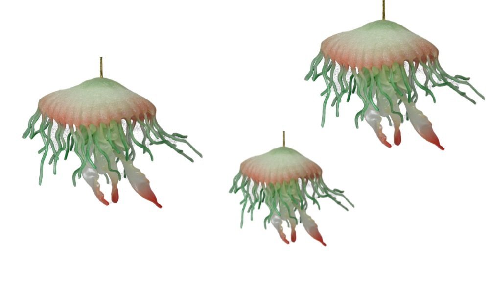 3PK Glow in the Dark Jellyfish Realistic Rubber Replica by Mamejo Nature