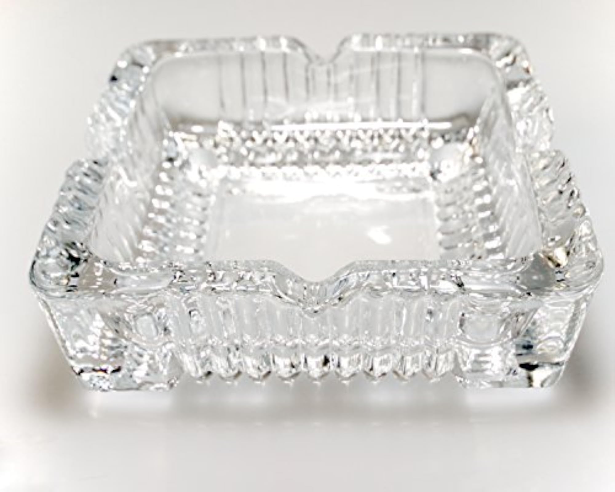 Square Glass Ashtray Size 5 X5 Inches