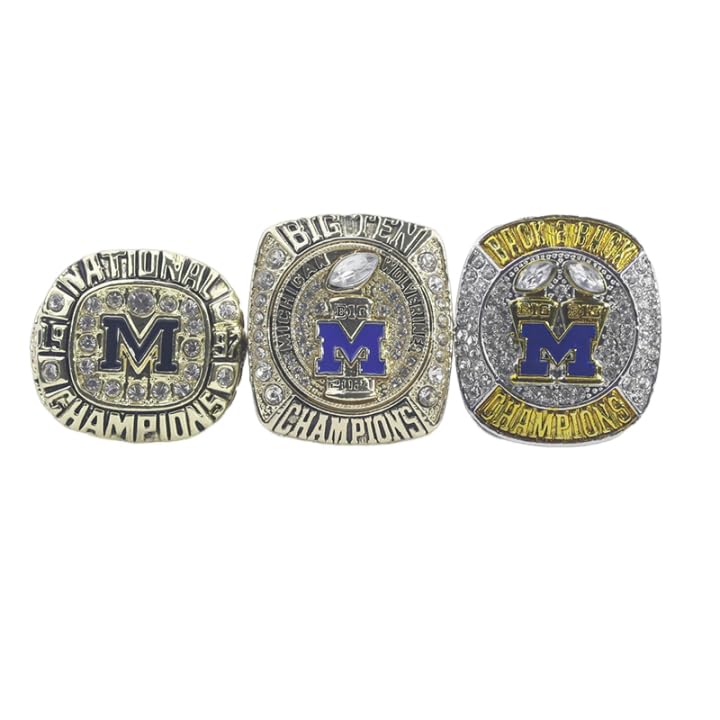 Anillos de campeón de Michigan Wolverines el regalo perfecto para fans del fútbol americano