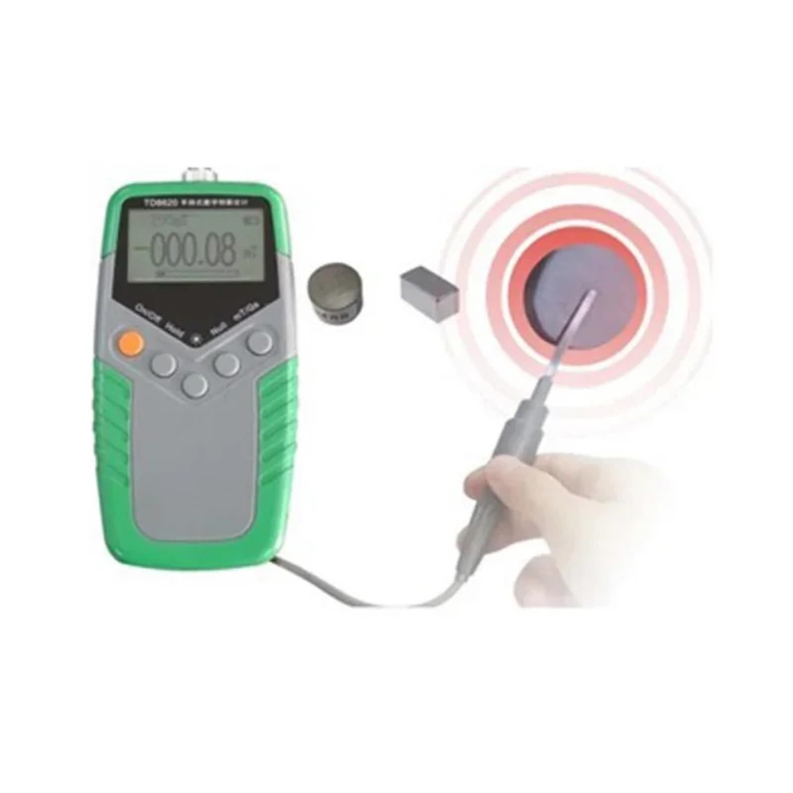 Miernik pola elektromagnetycznego Td8620 Ręczny Miernik Cyfrowy Z Magnesami Trwałymi Gauss Fluxmeter Tester Pola Magnetycznego Powierzchni Gaussme(Level 1)