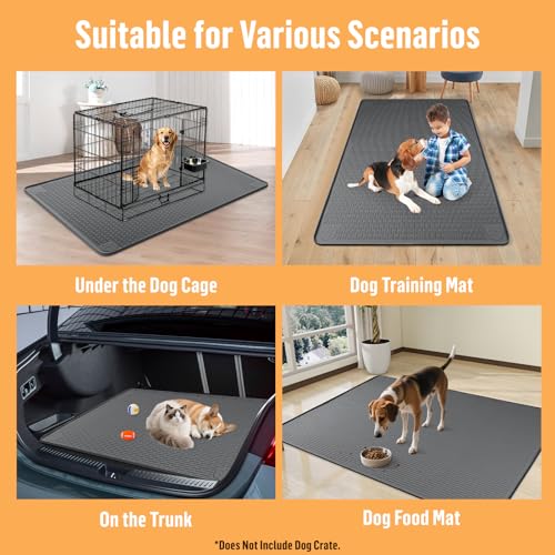 Tapis de cage chien silicone imperméable tapis niche grand format sol - 8