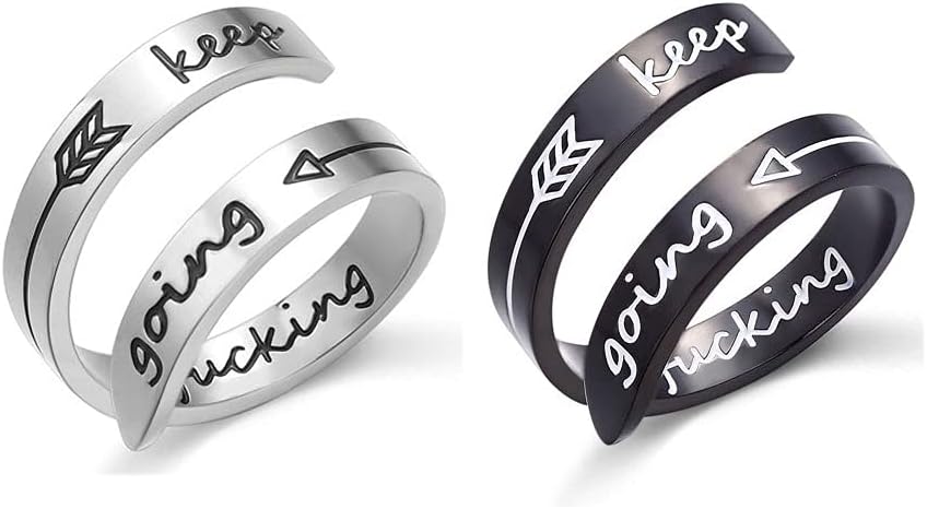 Keep Fucking Going Ring Buy Jude Jewelers Stainless Steel Color