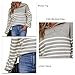 WEYI Striped Top for Women, Sleeve Top, Machine Wash, Loose Style, Color Blocking, Comfortable for Leisure At Home (M)