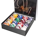 VSSAL Billiard Balls Set Pool Table Balls Marble-Swirl Style 16 Ball Set