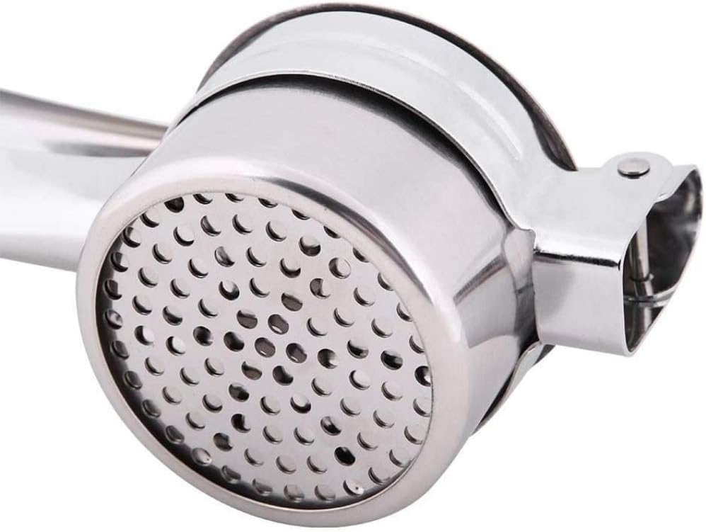 Potato Press, Potato Masher Press Chopper Made of 304 Stainless Steel with 3 Filter Mesh, Spaetzle Press for Mashed Potatoes, Fruit Juices, Vegetable Puree, 27 X 10 X 9.5 cm
