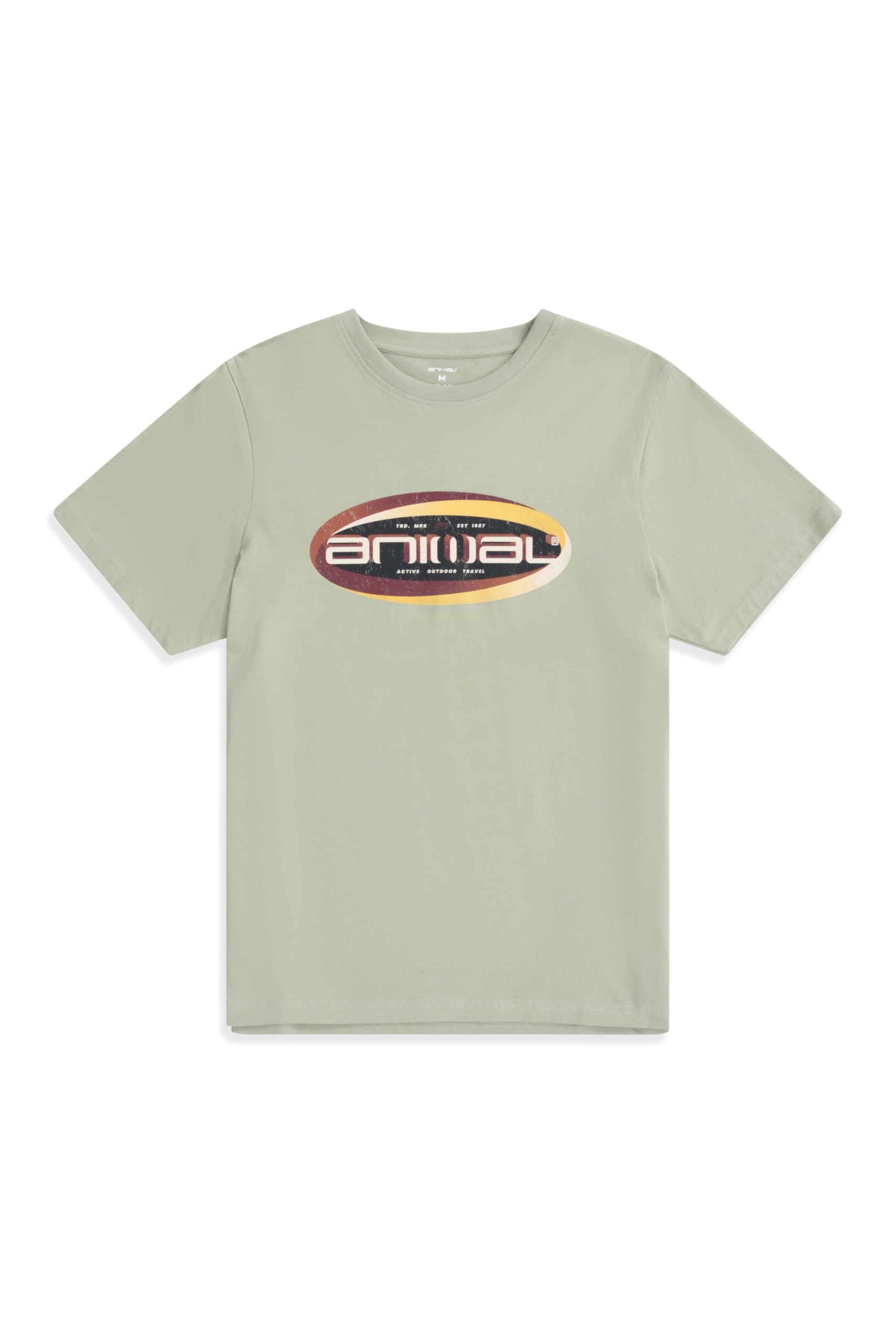 Animal Jacob Mens Cotton T-Shirt - Lightweight & Comfortable Tee in Soft Fabric, Relaxed fit - for Spring Summer, Beach, Holiday & Travel Alloy Grey L