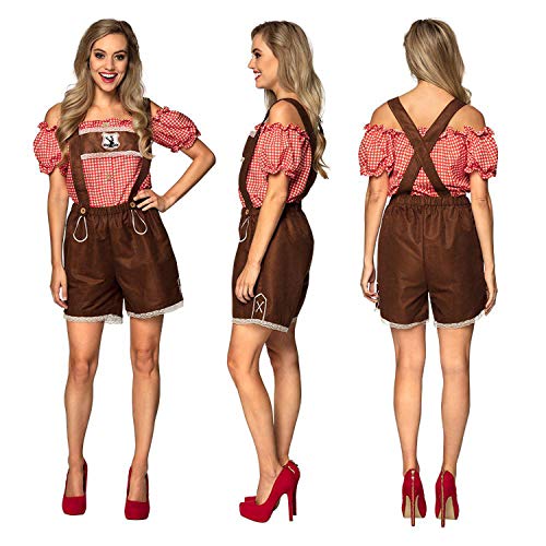 Boland 84551 - kostuum Bettina, leren broek en blouse, Beierin, voor dames, Oktoberfest, kostuum, carnaval, themafeest - Afbeelding 3