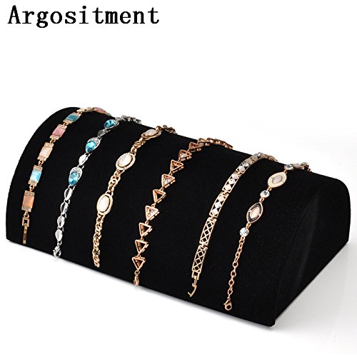 Generic Argositment Black Velvet Bracelet Bangle Watch Jewelry Display