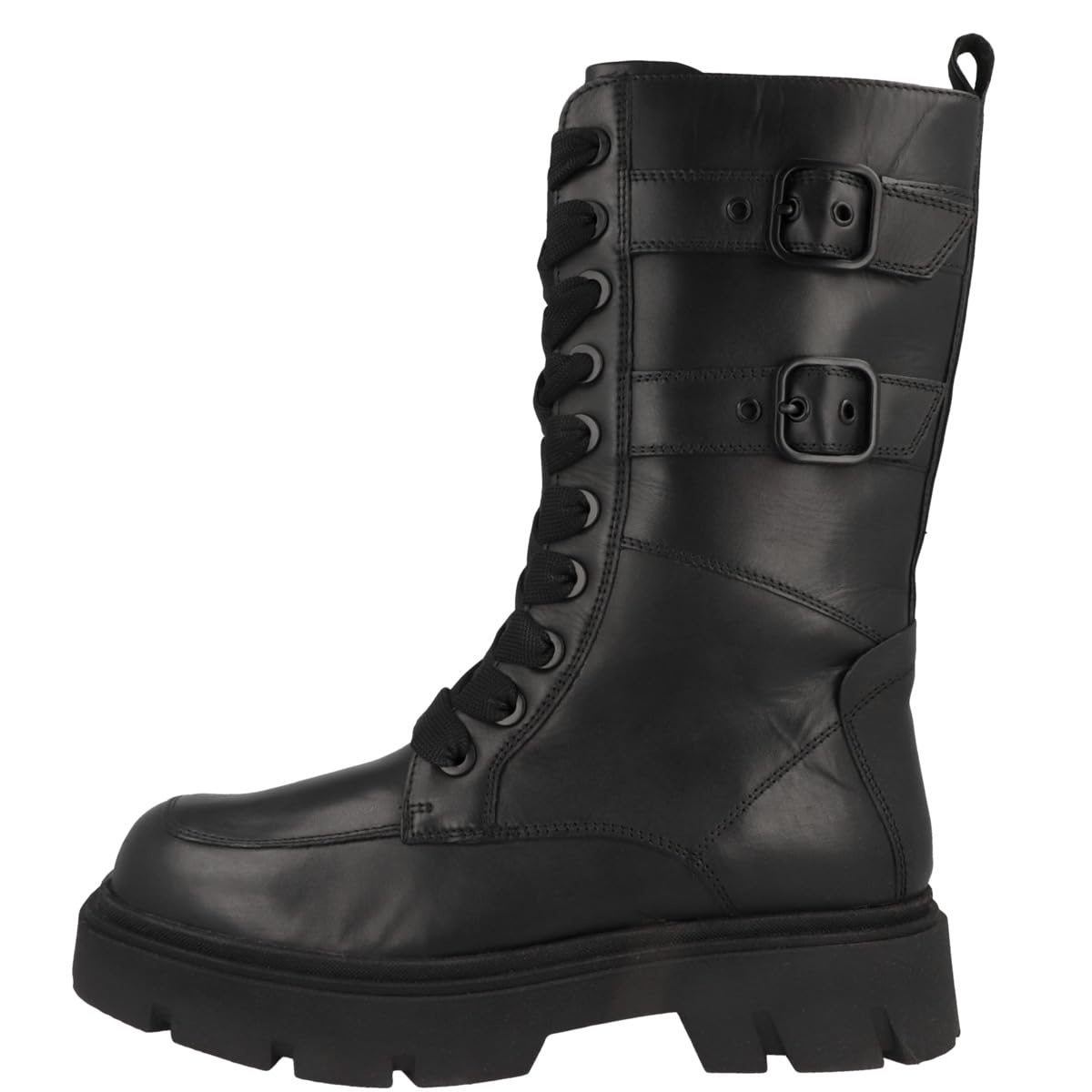 Caprice Leder Schnürstiefelette mit Absatz Schwarz 25270