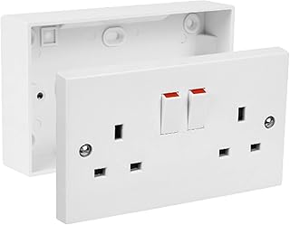 13A Switched Wall Socket with 3x3 Surface Box