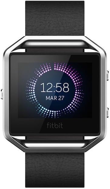 Fitbit Blaze Accessory Band, Leather, Black, Small : Electronics