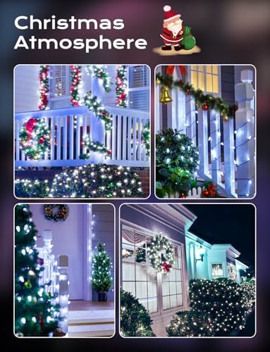 Minetom C6 Solar String Lights Outdoor, 50LEDs Waterproof Christmas Lights - 5