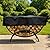 Curved Firewood Rack Cover - Half Round Log Wood Ring Trap Pile Storage Protector, for Waterproof UV Resistant Dustproof, 210D Heavy Duty, 59 Inch (Black)