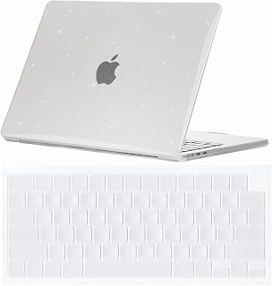 Se7enline Compatible with 15 inch MacBook Air Case 2023 M2 Chip Model A2941 15.3-inch Crystal Glitter Bling Shining Laptop Protective Hard Shell Case with Keyboard Cover Skin,Transprent