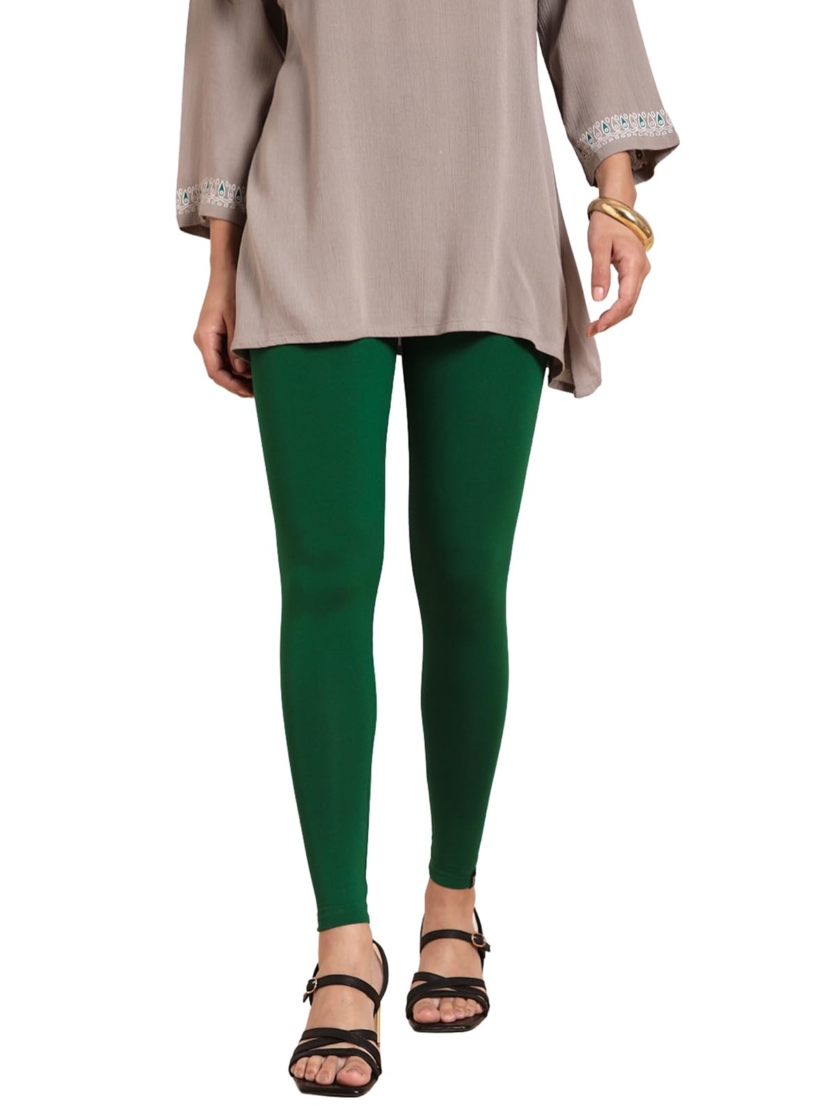 TWIN BIRDS Tailored Cut & Classic Fit Stretchable Viscose Elasthane Fabric Ankle Length Leggings for Women