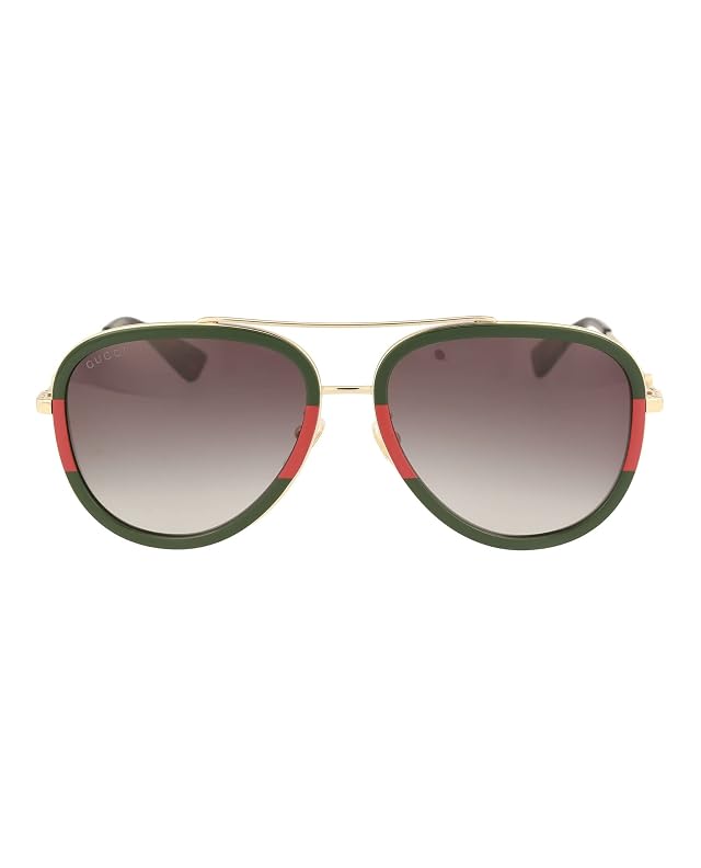Gucci Pilot Urban Web Block Aviator Sunglasses