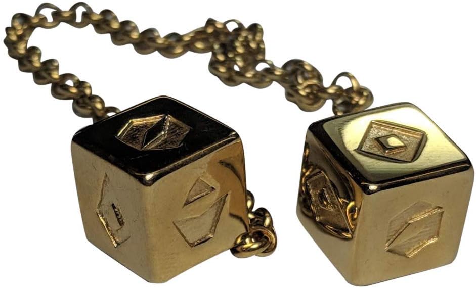 Smuggler's Dice Accurate Stainless Steel Gold Plated Deluxe Solo Dice
