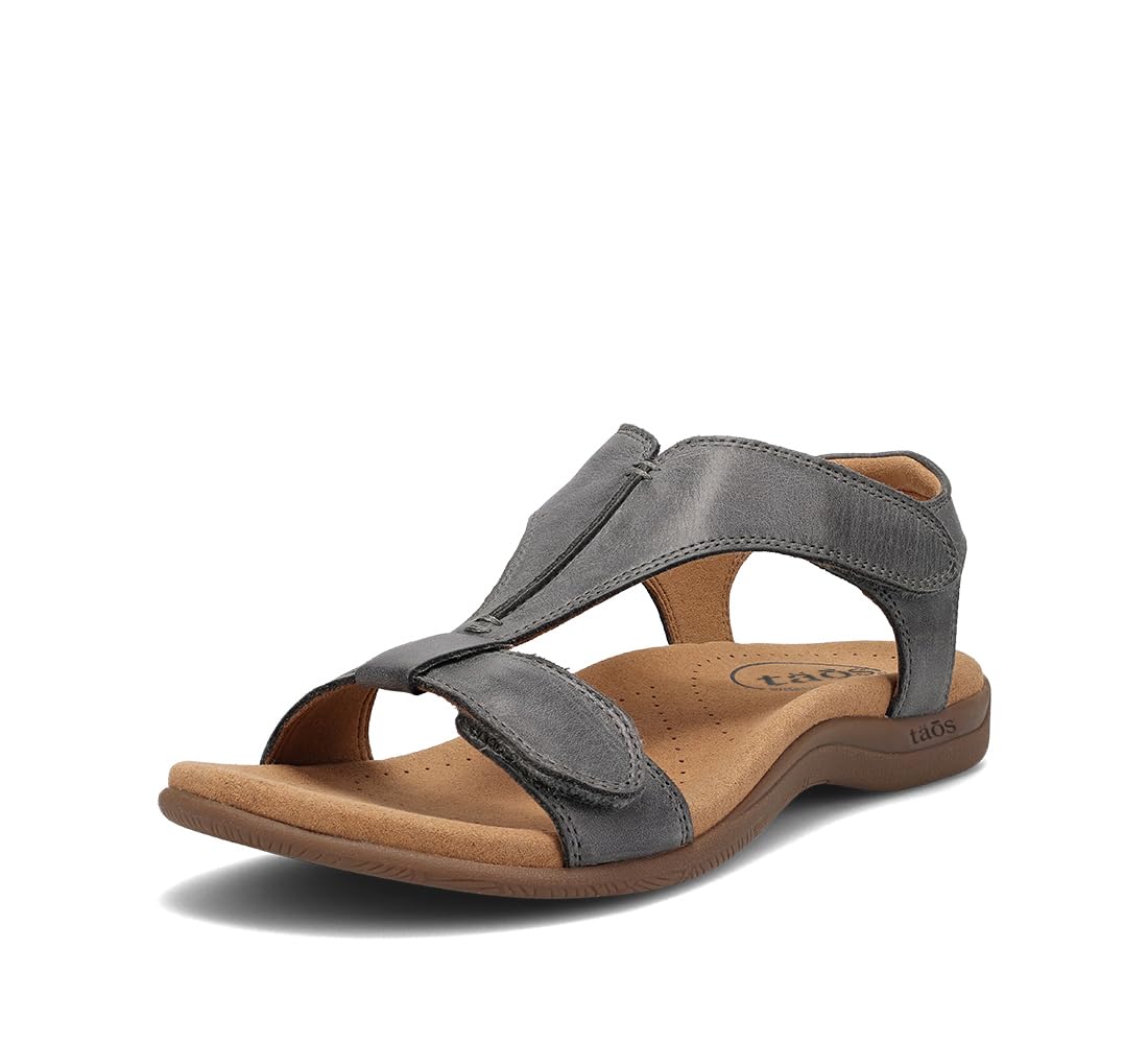Taos The Show Premium Leather Women’s Sandal – Experience Everyday Style, Comfort, Arch Support, Cooling Gel Padding and an Adjustable Fit for Exceptional Walking Comfort