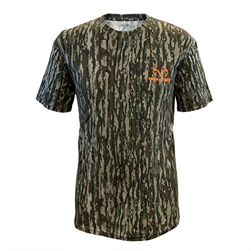 Staghorn Mens All Over Camo Short Sleeve Tee Shirt, Realtree Original, XX-Large