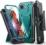 FNTCASE for iPhone 17e Phone Case: for iPhone 16e Case Military Grade Rugged Case with Kickstand & Holster | Shockproof TPU Protection Bumper Matte Textured Design | Heavy Duty Protectorr Green