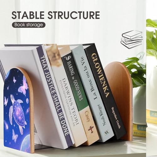 Sujetalibros de madera de tortuga para decorar el escritorio de la oficina 8