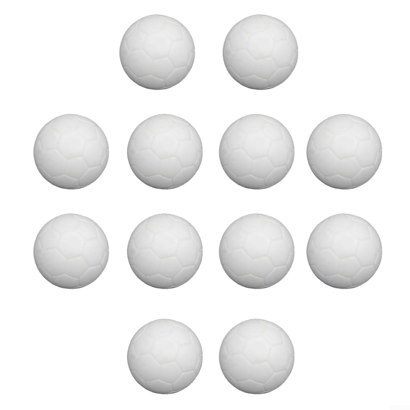 Palline da calcio balilla in resina bianca 36 mm lisce 12 pezzi