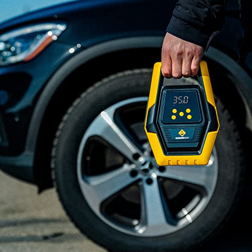 Rugged Geek 150PSI 12V Portable Air Compressor: Digital Car Tire Inflator with LED, Auto Shut-Off Safety Feature - Ideal for Cars, SUVs, Bikes, and Inflatables - Thumbnail 6