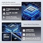 11 Inch Tablet Android 16 with Keyboard, 24GB RAM + 256GB ROM (2TB Expand), T7250 Octa-Core, 1920x1200 IPS FHD Display, 16MP+8MP Dual Camera, Gemini AI, GPS, 2.4G/5G WiFi, 8000mAh, Widevine L1