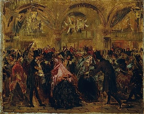 Impression Toile Carnaval place Saint-Marc Anton Romako tableau abstrait 60x90