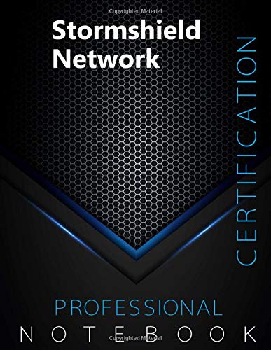 Stormshield Network Certification Exam Preparation Notebook, examination study writing notebook, Office writing notebook, 140 pages, 8.5” x 11”, Glossy cover, Black Hex