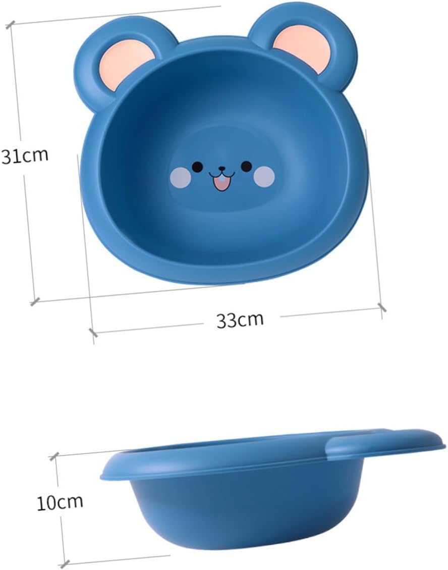 HEMOTON Portable Wash Basin Lightweight Basin for Boys and Girls Adorable Design for Face Washing Easy to Clean Capacity for Home Use Blue