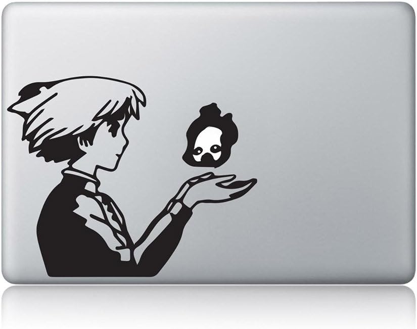 Howl And His Heart Calcifer A Fire Demon Howl's Moving Castle Studio Ghibli Hayao Miyazaki Apple Macbook Laptop Vinyl Sticker Decal