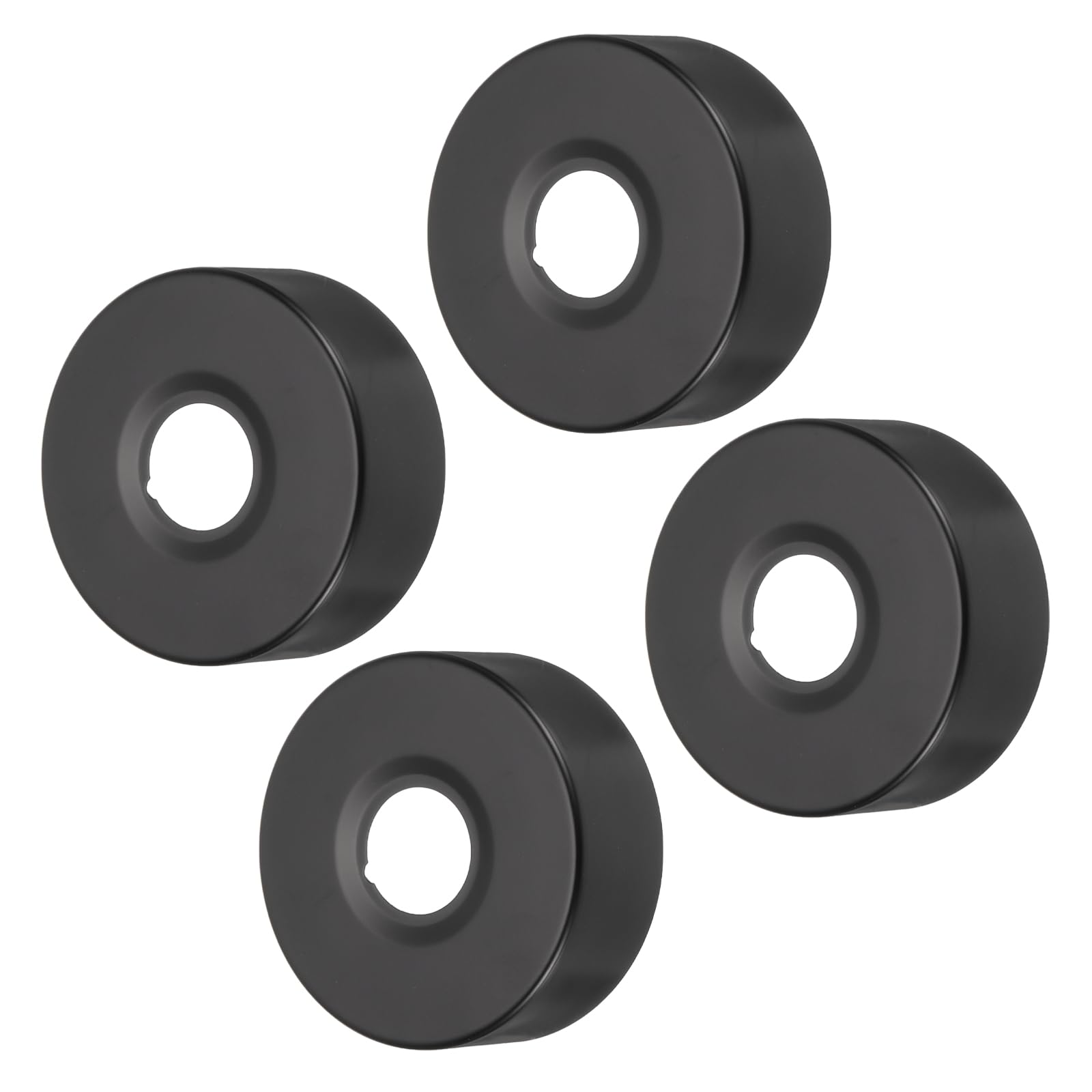 Decoración de grifos de baño modernos con rosetas de acero negro para renovar la ducha