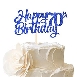 1 Stück Happy 70th Birthday Cake Topper Glitter 70 Geburtstag Tortendeko Prost auf 70 Jahre alt siebzig fabelhafte…