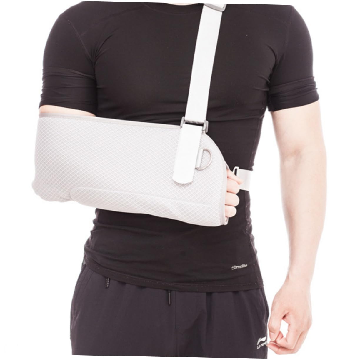 FOMIYES Fracture Fixation Belt Arm Sling for Shoulder Breathable Support Brace Adjustable Band Medical Fixed Strap Forearm Support Grey Size l