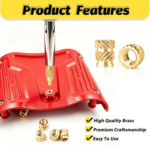 Image of KADRICK 150PCS M4 Heat Set Inserts Kit,M4*(6 /8 /10mm)*5.5mm with Insert Tip