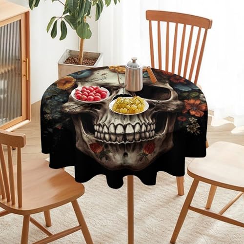 Nappe ronde résistante à l'huile et imperméable lavable en machine pour buffet