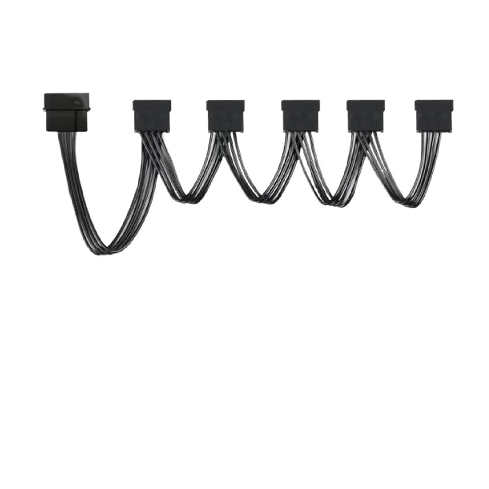 Generico Cavo di alimentazione LP4 IDE 4 pin maschio a multi SATA 15