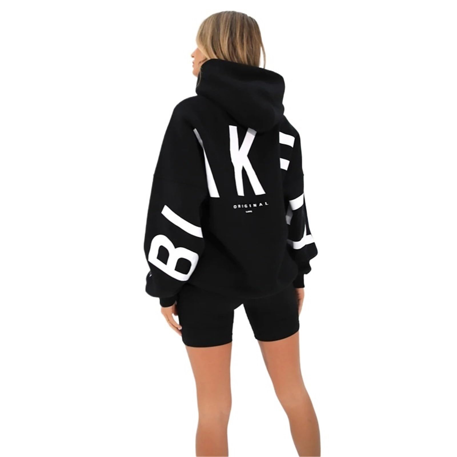 1Pcs Elegante Frauen Chic Hoodies Mode Herbst Winter Fleece Lange Ärmel Einfarbig Mit Kapuze Top Casual Sweatshirts Für Urlaub Und Reisen
