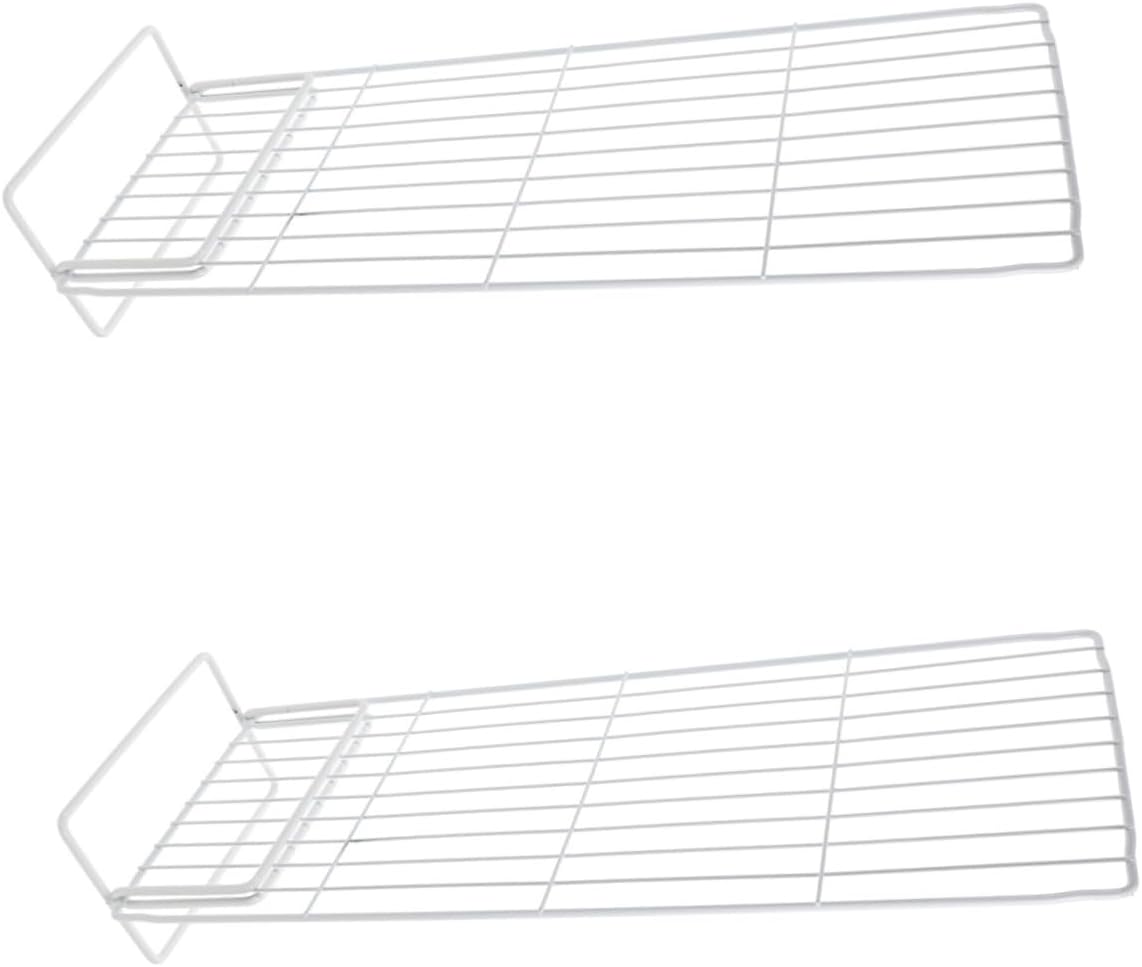 2sets Heavy Duty Metal Freezer Shelf Dividers Iron Refrigerator Partition Boards for Organized Storage for Supermarket Freezers and Home Use