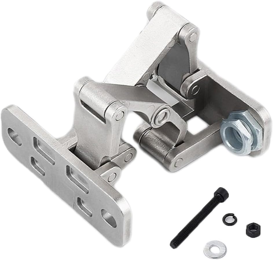 Heavy Duty 304 Steel Invisible Door Hinge Fire Hydrant Doors, 165 Degree Adjustable Concealed Hinge Hardware, Silver Finish